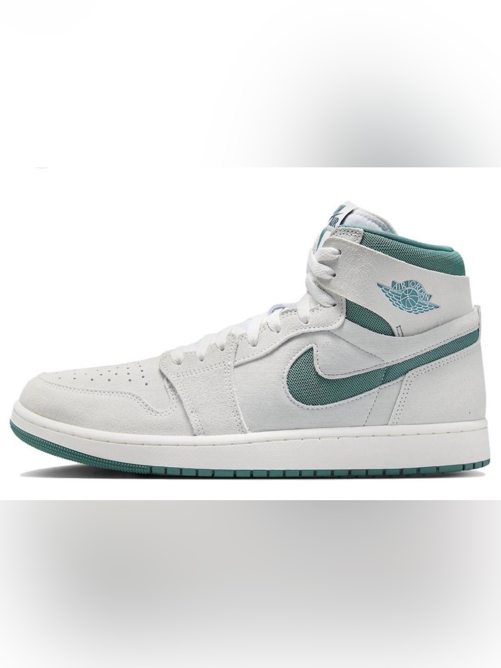 Nike Air Jordan 1 retro High-Top Sneakers in White and Teal Green